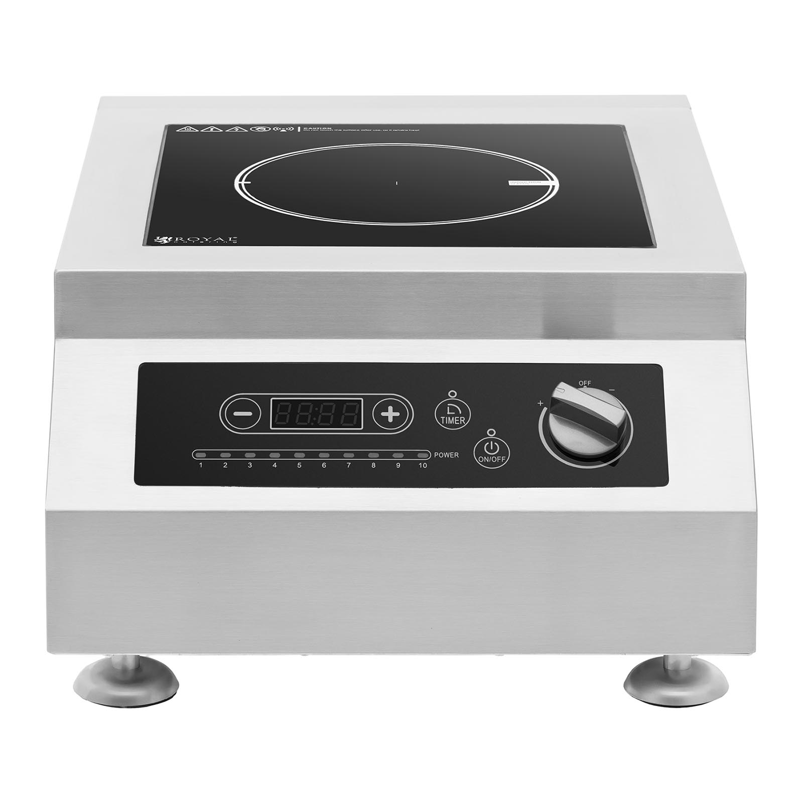 Royal Catering Plaque À Induction 1 Feu Posable Avec Cadre Inox Table De  Cuisson Portative RCIC-5000 (Foyer 33 cm, 5 000 W, 60-240 °C, Acier  inoxydable & Vitrocéramique) : : Cuisine et Maison