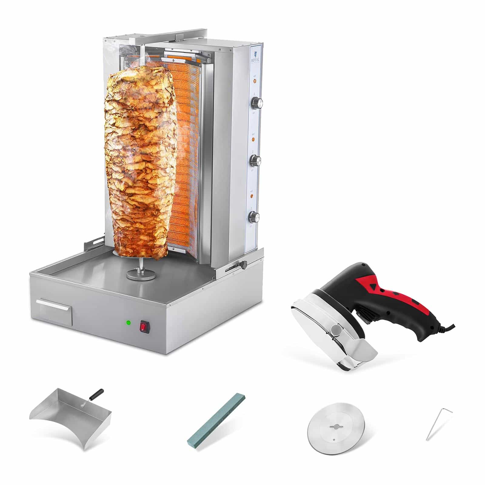 Kit kebab - machine et couteau électrique à kebab - Royal Catering